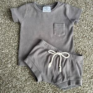 Gray Baby T-Shirt and Shorts Set
